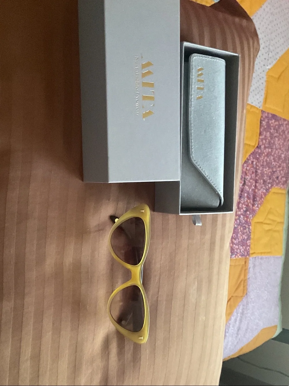 Mita matte Yellow Cat-Eye Sunglasses